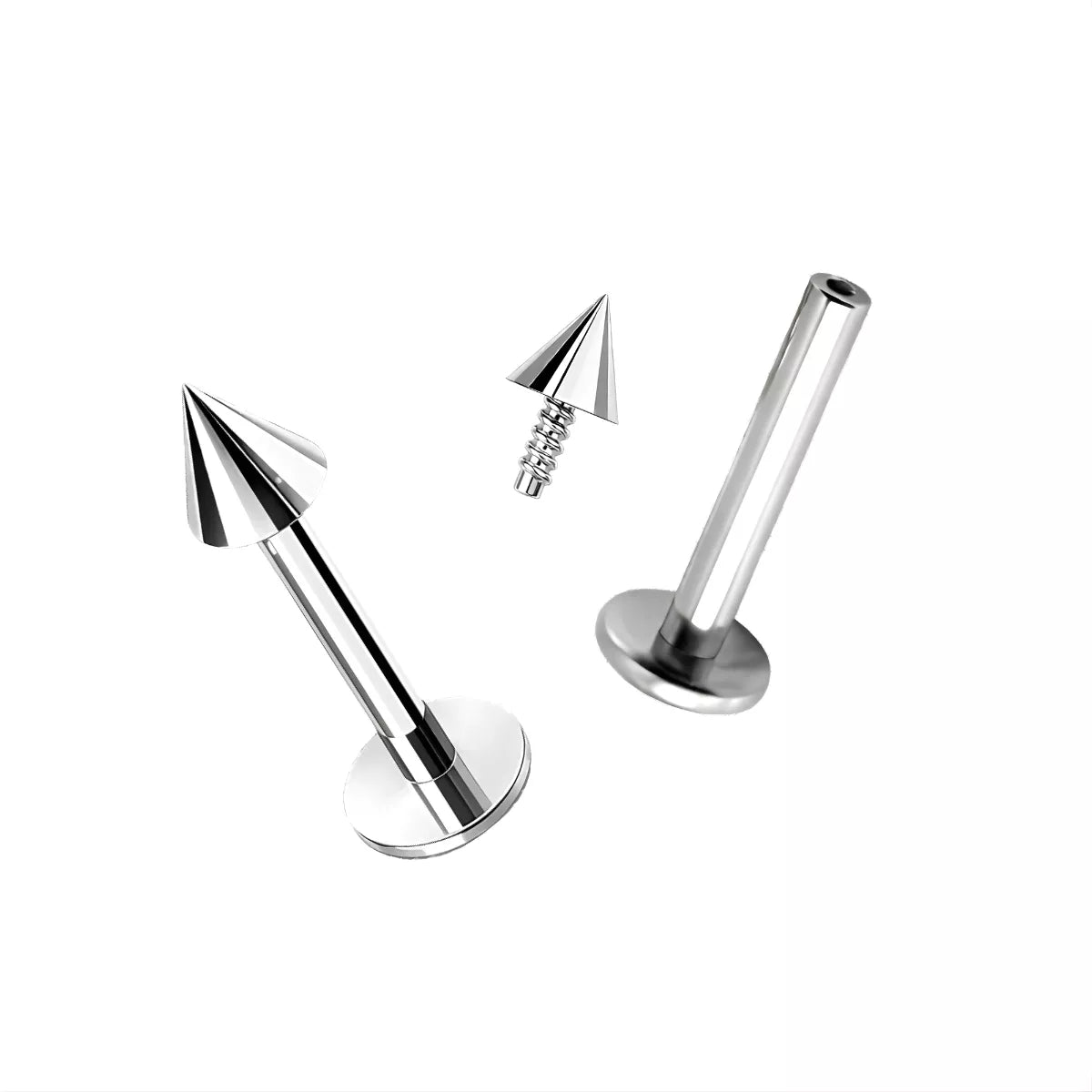 316L Surgical Steel Top Cone with Convex Back Labret