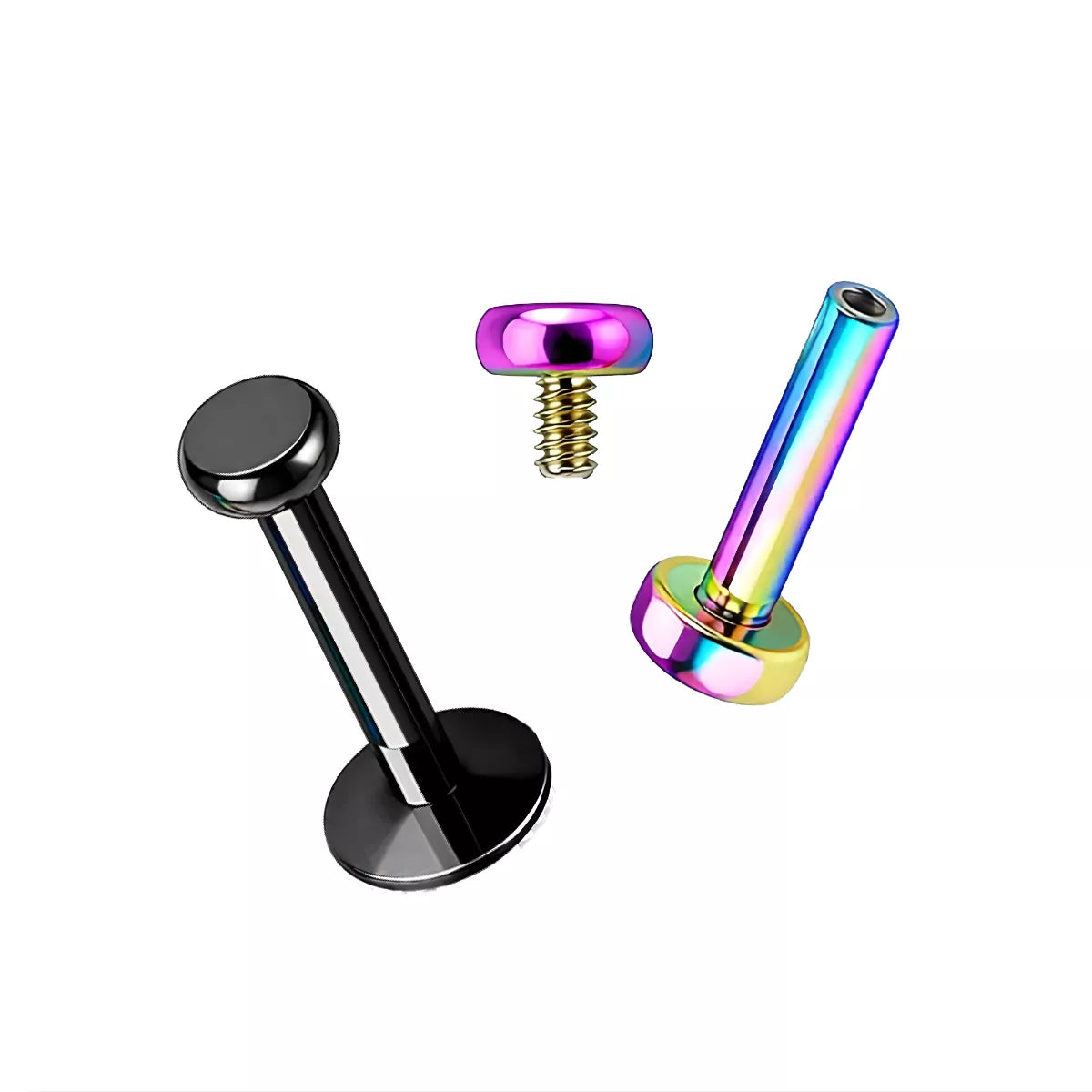316L Surgical Steel Top Flat with Flat Back Labret