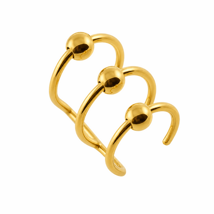 Gold Anodized 316L Surgical Steel Clip-On Bar Closure Ring