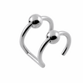 316L Surgical Steel Clip-On Bar Closure Ring for Ear & Lip Piercings