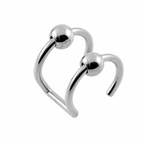 316L Surgical Steel Clip-On Bar Closure Ring for Ear & Lip Piercings