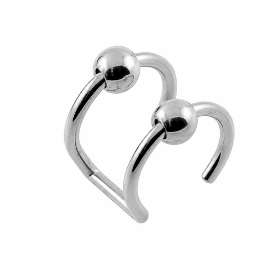 316L Surgical Steel Clip-On Bar Closure Ring for Ear & Lip Piercings