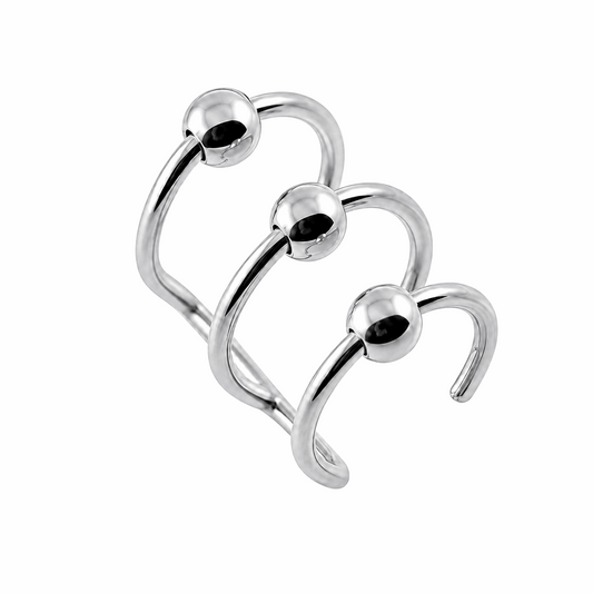 316L Surgical Steel Clip-On Bar Closure Ring for Ear & Lip Piercings