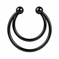 Surgical Steel Twin Circular Fake Septum Ring – 16G (1.2mm) 8mm
