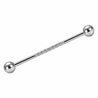 316L Surgical Steel 8 Zircon Industrial Barbell Ear Piercing – 14G (1.6mm)