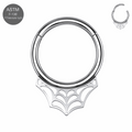 G23 Titanium Spider Web Hinged Clicker Ring – 16G (1.2mm) 8mm