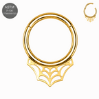 G23 Titanium Spider Web Hinged Clicker Ring – 16G (1.2mm) 8mm