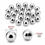 316L Surgical Steel Threaded Ball Accessories – 16G (1.2mm)