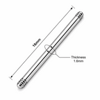 316L Surgical Steel Threaded Straight Barbell Accessories – 14G (1.6mm) & 16G (1.2mm)
