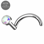 G23 Titanium Bezel Set CZ Nose Screw – 20G (0.8mm)
