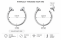 316L Surgical Steel CZ End Circular Barbell Ring – 18G (1.0mm) 8mm