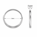 316L Surgical Steel Seamless Double Nose Hoop Ring – 20G (0.8mm)