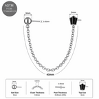 G23 Titanium Two Hole Piercing Chain Threadless Pin Top – 18G & 16G Compatible