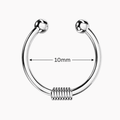 Surgical Steel Circular Spring Fake Septum Piercing – 16G (1.2mm) 10mm