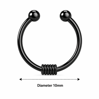Surgical Steel Circular Spring Fake Septum Piercing – 16G (1.2mm) 10mm