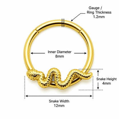 Slithering Snake Hinged Segment Clicker Ring – 16G (1.2mm)