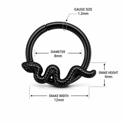 Slithering Snake Hinged Segment Clicker Ring – 16G (1.2mm)