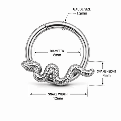 Slithering Snake Hinged Segment Clicker Ring – 16G (1.2mm)