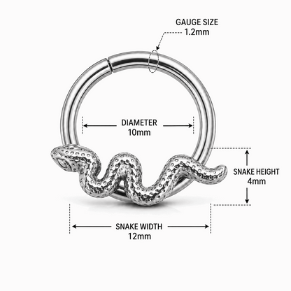 Slithering Snake Hinged Segment Clicker Ring – 16G (1.2mm)