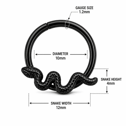 Slithering Snake Hinged Segment Clicker Ring – 16G (1.2mm)