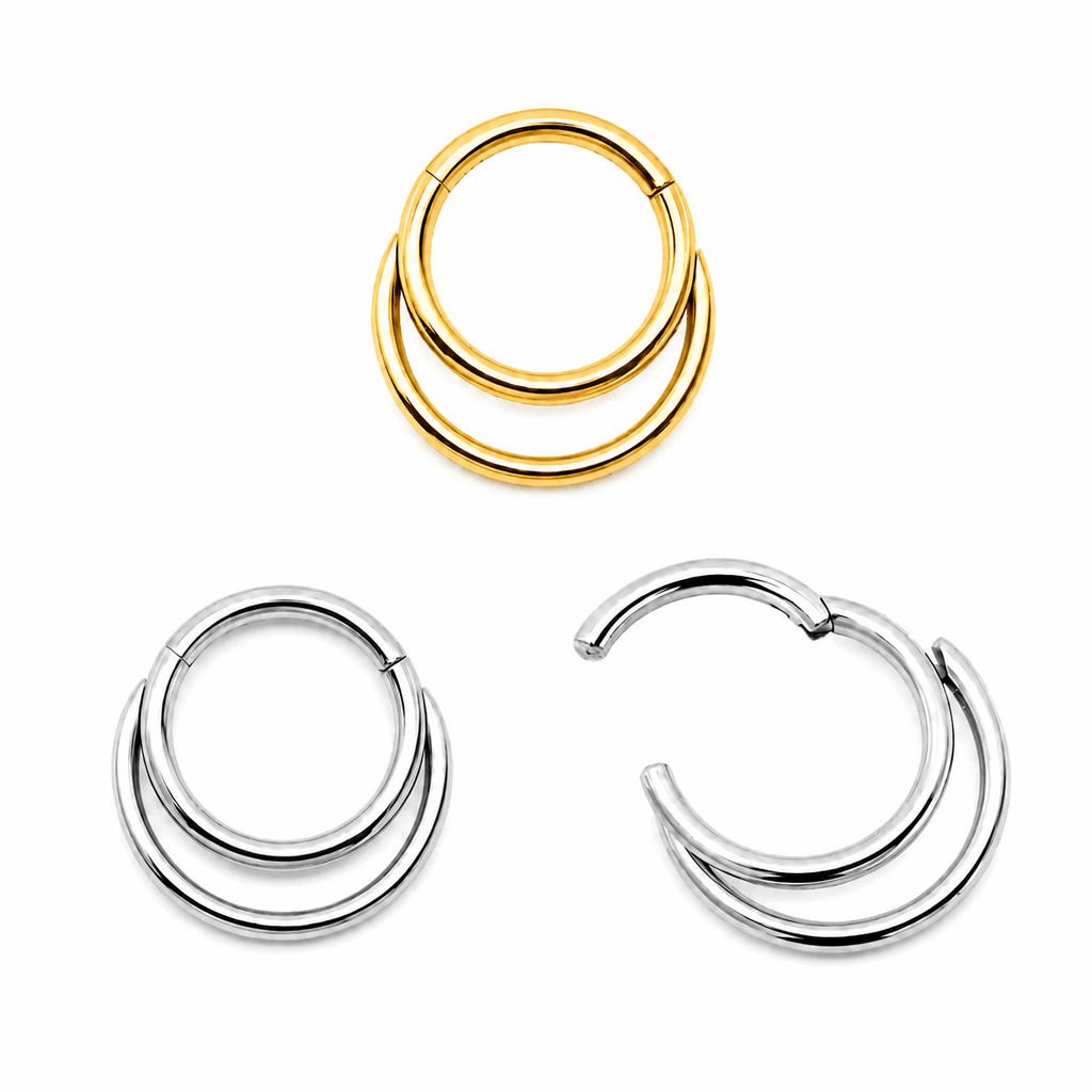 Crescent Moon Hinged Segment Clicker Ring – 16G (1.2mm)