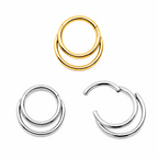 Crescent Moon Hinged Segment Clicker Ring – 16G (1.2mm)