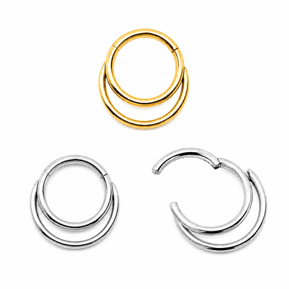 Crescent Moon Hinged Segment Clicker Ring – 16G (1.2mm)