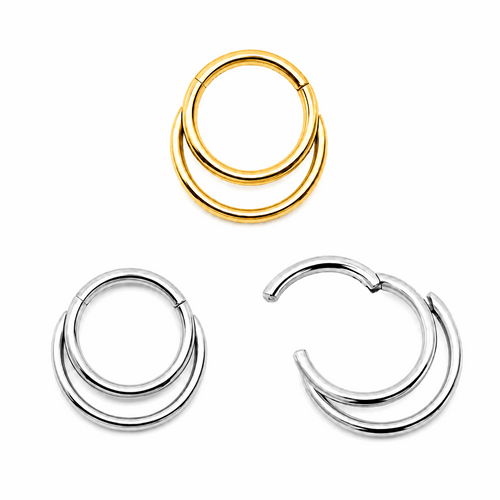 Crescent Moon Hinged Segment Clicker Ring – 16G (1.2mm)