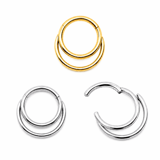 Crescent Moon Hinged Segment Clicker Ring – 16G (1.2mm)