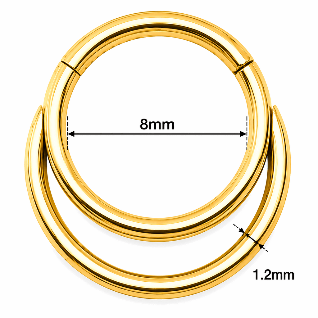 Crescent Moon Hinged Segment Clicker Ring – 16G (1.2mm)