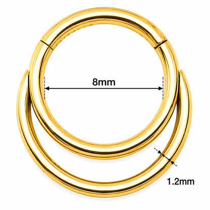 Crescent Moon Hinged Segment Clicker Ring – 16G (1.2mm)