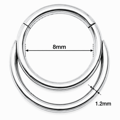 Crescent Moon Hinged Segment Clicker Ring – 16G (1.2mm)