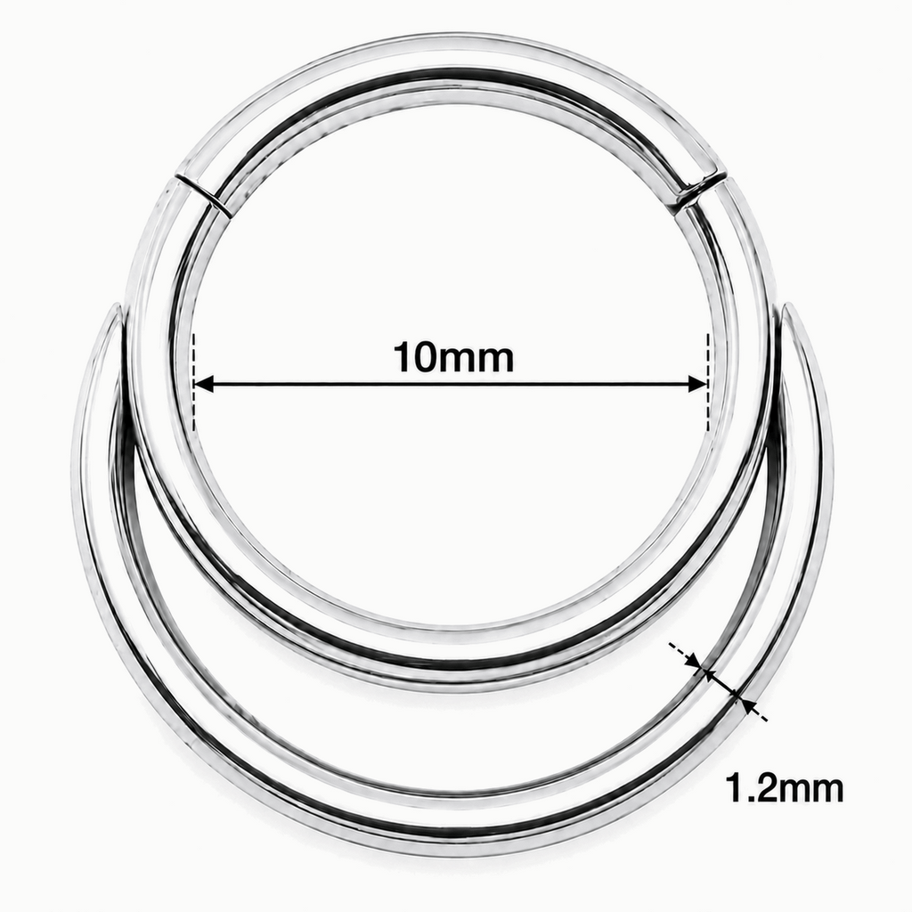 Crescent Moon Hinged Segment Clicker Ring – 16G (1.2mm)