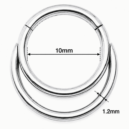 Crescent Moon Hinged Segment Clicker Ring – 16G (1.2mm)