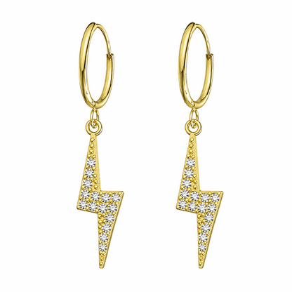 316L Surgical Steel Segment Hoop Earrings with Dangling Flash – Pair