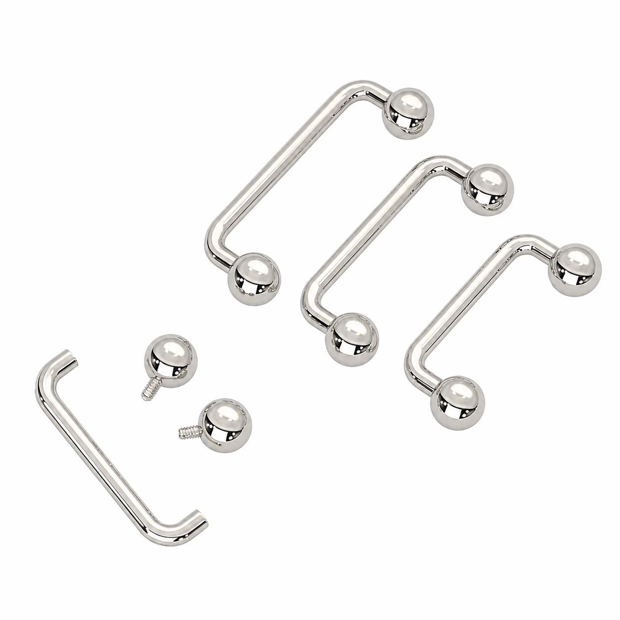 G23 Titanium Internally Threaded Staple Surface Barbell – 14G (1.6mm)