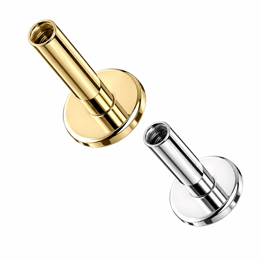 316L Surgical Steel Internally Threaded Flat Back Labret Bar – 16G (1.2mm)