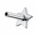 G23 Titanium Threadless Star Push Fit Labret Bar – 16G (1.2mm) 6mm