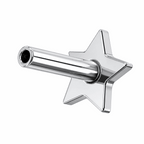 G23 Titanium Threadless Star Push Fit Labret Bar – 16G (1.2mm) 6mm