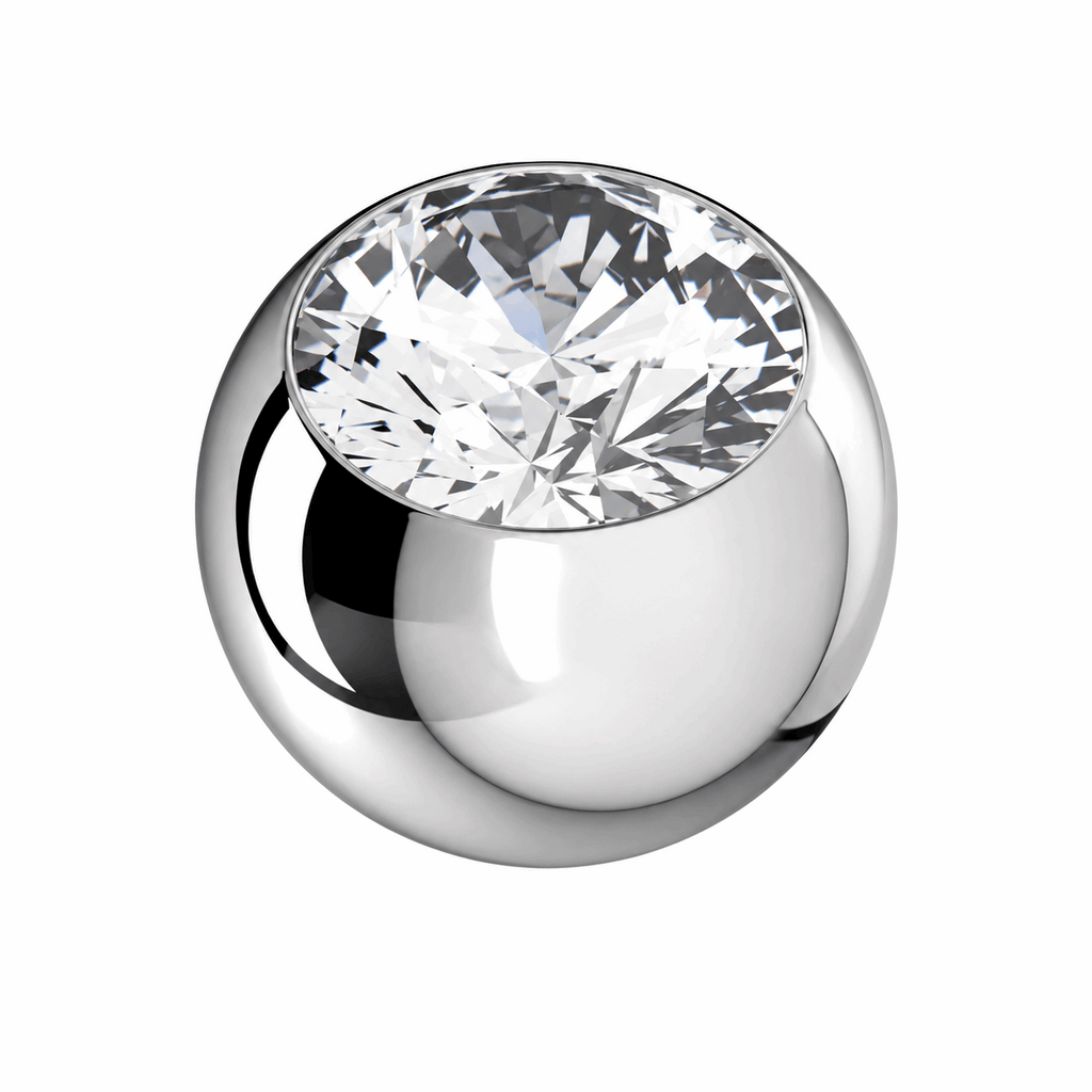 316L Surgical Steel Flat Jeweled Ball Accessories – 16G (1.2mm)