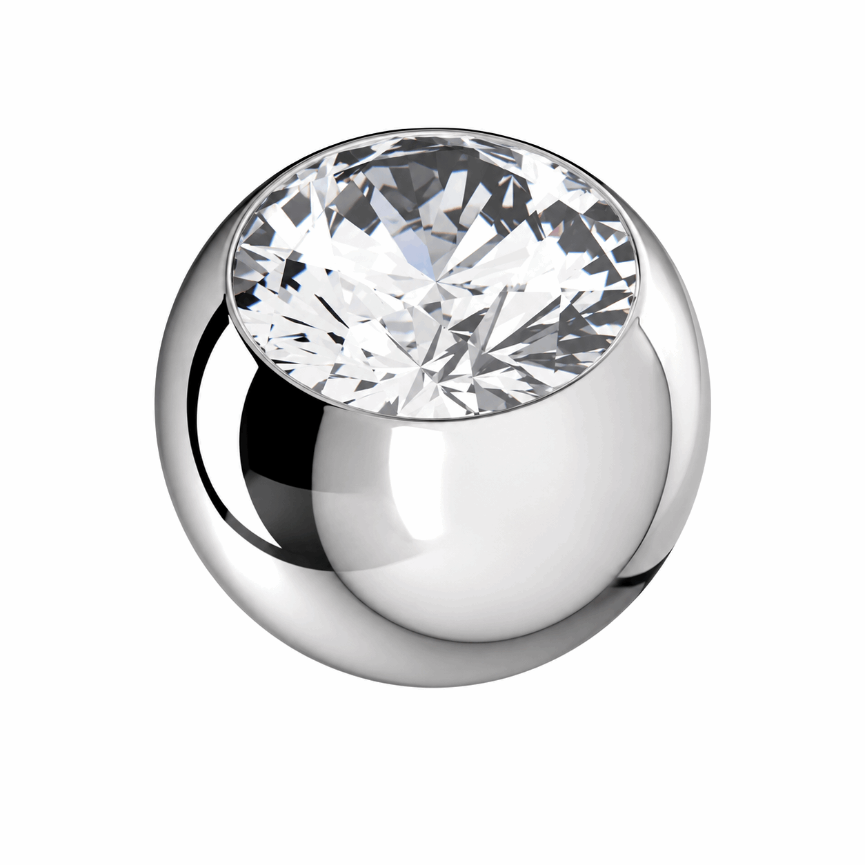 316L Surgical Steel Flat Jeweled Ball Accessories – 16G (1.2mm)