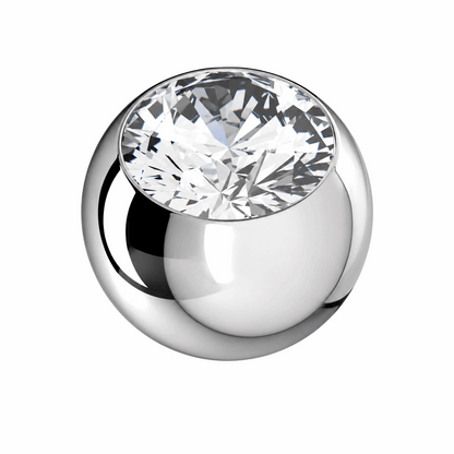 316L Surgical Steel Flat Jeweled Ball Accessories – 16G (1.2mm)