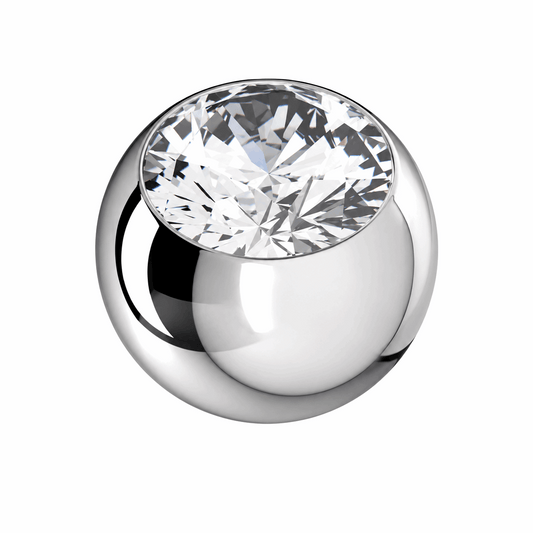 316L Surgical Steel Flat Jeweled Ball Accessories – 16G (1.2mm)