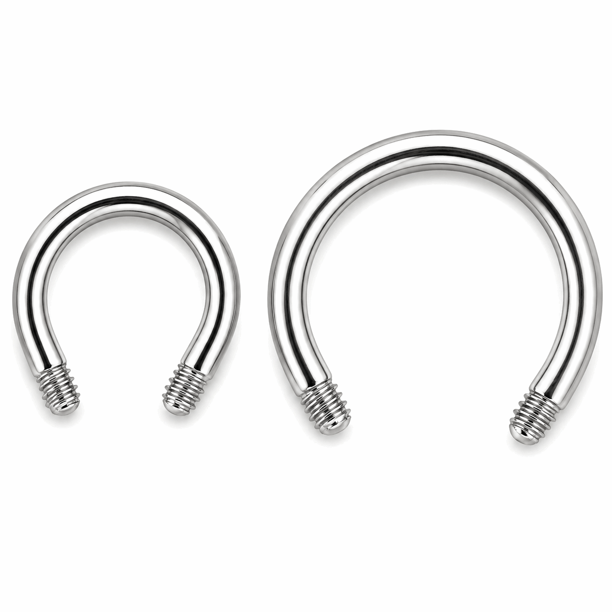 316L Surgical Steel Threaded Circular Barbell Accessories – 16G (1.2mm)