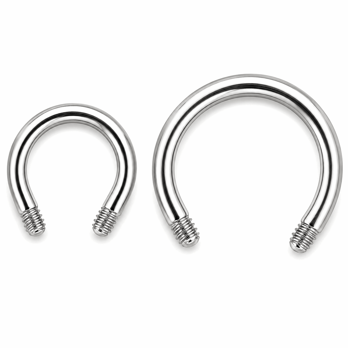 316L Surgical Steel Threaded Circular Barbell Accessories – 16G (1.2mm)