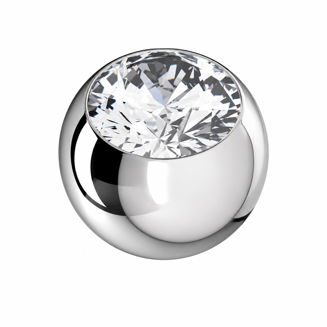 316L Surgical Steel Flat Jeweled Ball Accessories – 16G (1.2mm)