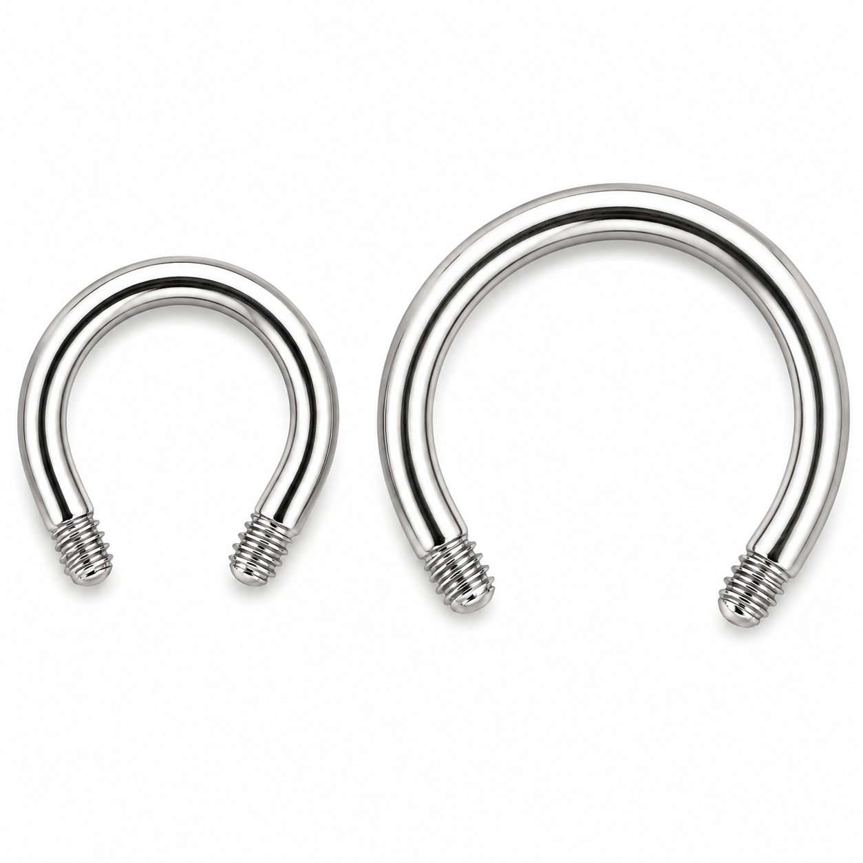 316L Surgical Steel Threaded Circular Barbell Accessories – 16G (1.2mm)