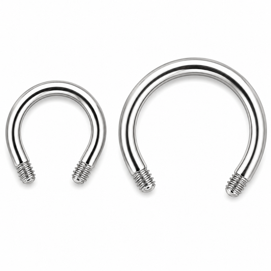 316L Surgical Steel Threaded Circular Barbell Accessories – 16G (1.2mm)