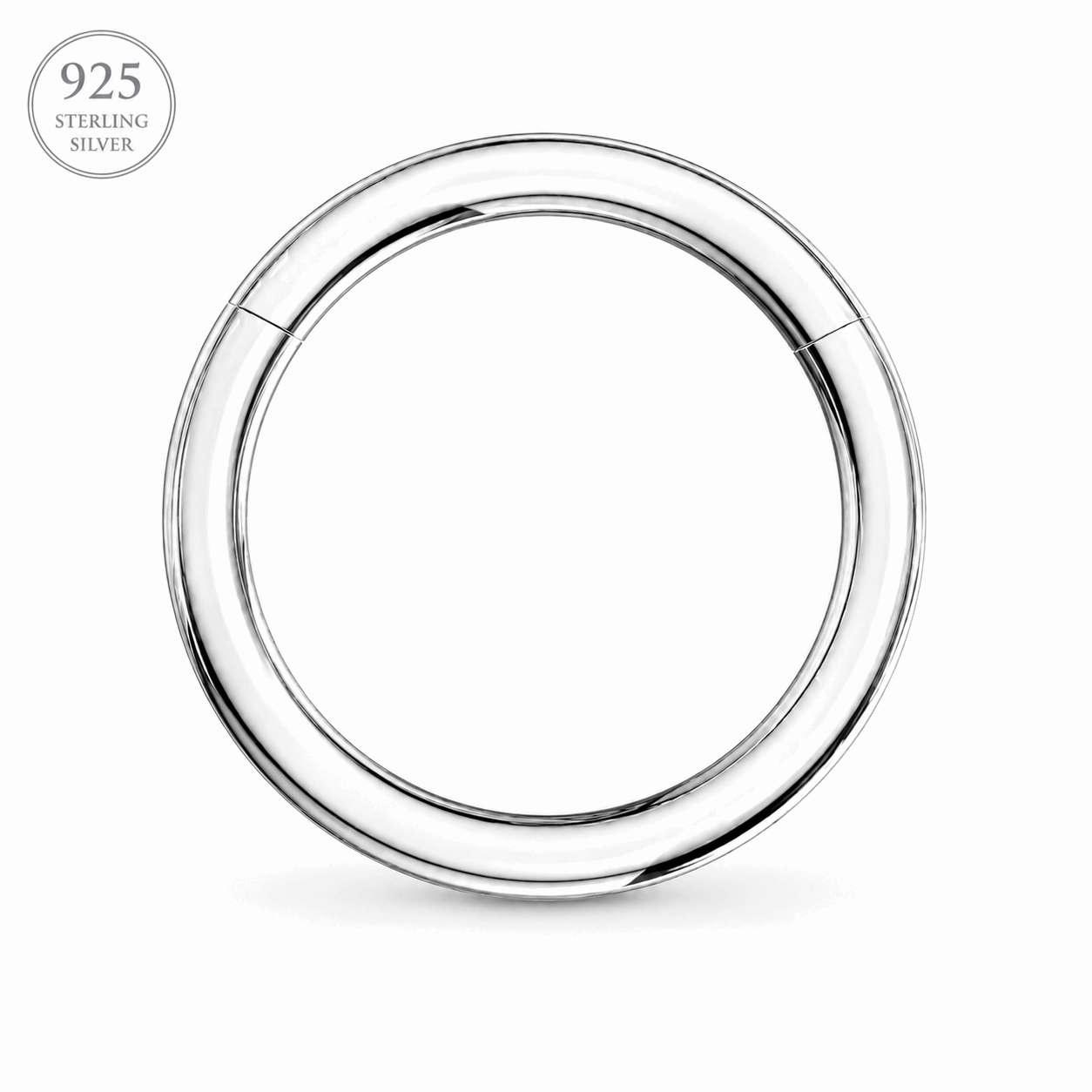 925 Sterling Silver Classic Hinged Segment Clicker Ring – 16G (1.2mm)