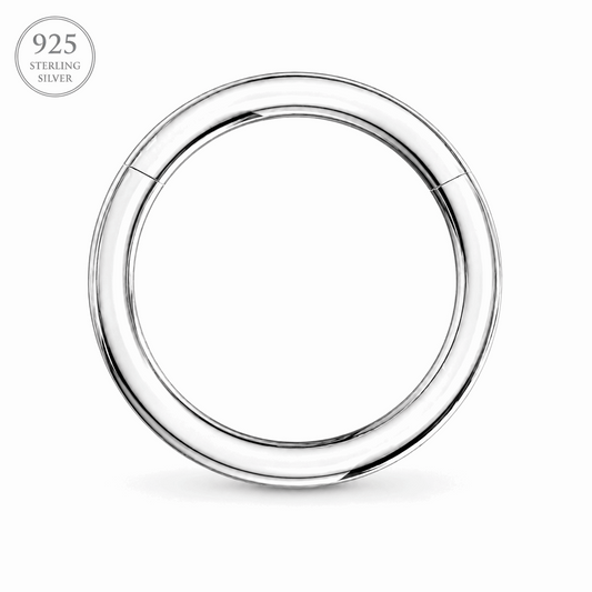 925 Sterling Silver Classic Hinged Segment Clicker Ring – 16G (1.2mm)